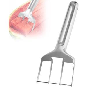 Watermelon Fruit Slicer Cutter Tool, 2025 New Stainless Steel mango Fruit Cutters Melon Cutting Tool, Multi Watermelon Slicer Melon Cutter for Camping Kitchen Gadgets (1 pcs)