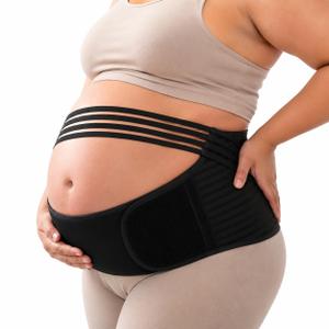 Pregnancy Belly Band for Pregnant Women – Maternity Support Belt for Belly, Back & Pelvic Pain Relief – Breathable Adjustable Pregnancy Band for Abdominal & Lower Back Support（Fits Waist 39"-51"）