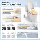 LEIVI Electric Bidet Toilet Seat with Wireless Remote and Side Panel, Multiple Spray Modes, Adjustable Heated Seat, Warm Water and Air Dryer, Auto LED Nightlight, Elongated