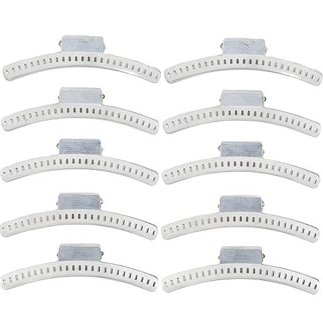 Long Hair Wave Setting Clips  Set of 10 Aluminum 4.75" Butterfly Clamps for Finger, Marcel and Long Hair Waves