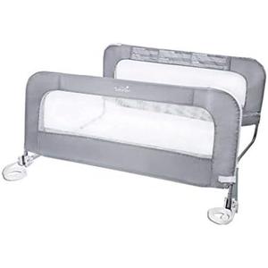Summer Infant Double Safety Bedrail, Gray, Metal and Fabric Bedrail Set for Toddlers, 42.5” Long, Fits Twin, Full, and Queen Beds and Accommodates Thick Mattresses and Platform Beds