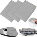 Tuszom 900D 3PCS (28.5" L*19" W) RV Cover Repair kit Waterproof Heavy Duty Self-Adhesive Canvas Patch Repair kit for Boat Cover RV Cover