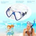 Weewooday 2 Pcs Adults Swimming Goggles with Nose Cover Antifog Clear Snorkel Diving Mask Wide View No Blurring Tempered Glass Scuba Swim Goggle for Adult Men Women Youth