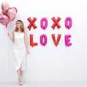 3 x 16 Inch XOXO LOVE Letters Pink Red Foil Balloons (XOXOLOVE) (XOXOLOVE)