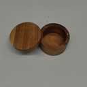 Acacia Wood Salt Cellar Bowl Box, Elegant Salt Container with Swivel Magnetic Lid for Keeping Table Salt, Bath Salt, Sea Salt, Peppers, Herbs or seasonings, One piece Wood No Glue