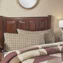 VHC Brands Cider Mill King-Size Plaid Pillow Case, Tan, 21x40, Set of 2