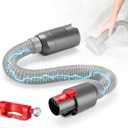 LANMU Upgraded Extension Hose with Electrical Connection Compatible with Dyson V7 V8 V10 V11 Cordless Vacuum Motorized & Non-motorized Attachments,Trigger Lock 35" Flexible Vacuum Hose Attachments