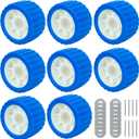 Boat Wobble Roller 5"x3", Boat Trailer Roller Marine Ribbed Wobble Roller Boat Trailer Wobble Roller Assembly with Washers and pins for Boat Yacht Trailer