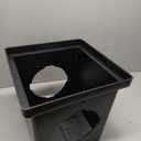 NDS 1200 Square Catch Basin Drain with 2 Openings, Connect to 3", 4" 6" & 8" Drain Pipes, Manages Heavy Water Flows, 12", Plastic, Black