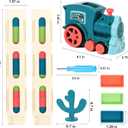 200 PCS Domino Train Toys Set, Automatic Dominos Building and Stacking Creative Game for 3+ Year Old, Electric Dominoes Stem Montessori Toys for Kids Autistic Boys 3 4 5 6 Year Old Birthday Gifts