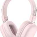 Kids Bluetooth Headphones, Wireless Headphones with HD ENC Microphone, 50 Hours Playtime, Safe Volume, Type C Fast Charging, Foldable On-Ear Headphone for Children/Teens/Smart Device(Pink)
