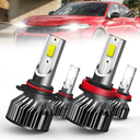 Compatible For Chevy Silverado 1500 2500 3500/Tahoe High and Low Beams Light Bulbs 2007 2008 2009 2010 2011 2012 2013 2014 2015, 6500K White, 500% Brightness, Plug n Play, for OffRoad Use Only, 4 PCS