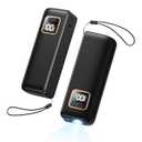 Hand Warmers Rechargeable 2 Pack, 3 Sided Fast Heating, 6000mAh Magnetic AI Electric Handwarmer with LED Light, Smart Display, 5 Heat Settings for Hunting, Golf, Men Women Kids Gifts