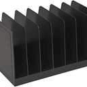 Desktop File Organizer, Mail Organizer, 7 Compartments Office File Sorter, for Easy access to your files, Invoices, Letters and more - 4.5" Height x 8.8" Width x 5.5" Depth - Black, Eco-Friendly