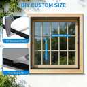 DIY Window Screen Frame Kit 2 Pack, Cut-to-Size 46" Aluminum Frame with Heavy Duty 46"x99" Mesh for Window Screen Replacement, Includes All Tools & Hardware for Windows, Patio, Porch, Black