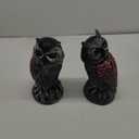 Hedoc 2 Pack Fake Owl Decoys to Scare Birds Away, Rotating Head Bird Deterrents, Nature Enemy Scarecrow Plastic Statues, Pest Repellent for Gardens and Patios (10+11 Inch)