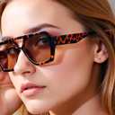 Square Aviator Sunglasses For Women,Cute Trendy Big Polarized Sunglasses For Women, Ladies Sun glasses Polarized Uv Protection (tortoise shell)