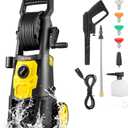 VEVOR Electric Pressure Washer, 2000 PSI, Max 1.65 GPM Power Washer w/ 30 ft Hose & Reel, 5 Quick Connect Nozzles, Foam Cannon, Portable to Clean Patios, Cars, Fences, Driveways, ETL Listed