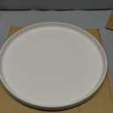 famiware Star Dinner Plates for 6, 10 inches Plate Set, Scratch Resistant, Stoneware Dinnerware, Kitchen Modern Rustic Serving Dishes, Matte White