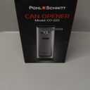 POHL SCHMITT 3 in 1 Electric Can Opener Smooth Edge with Knife Sharpener and Bottle Opener - Easy Push Down Lever - All Standard-Size & Pop-Top Cans, Durable Stainless Steel & ABS, Kitchen Accessories