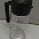 TrendPlain 16oz/470ml Glass Olive Oil Sprayer for Cooking  2 in 1 Olive Oil Dispenser Bottle for Kitchen Gadgets and Air Fryer Accessories, Salad, BBQ - Black