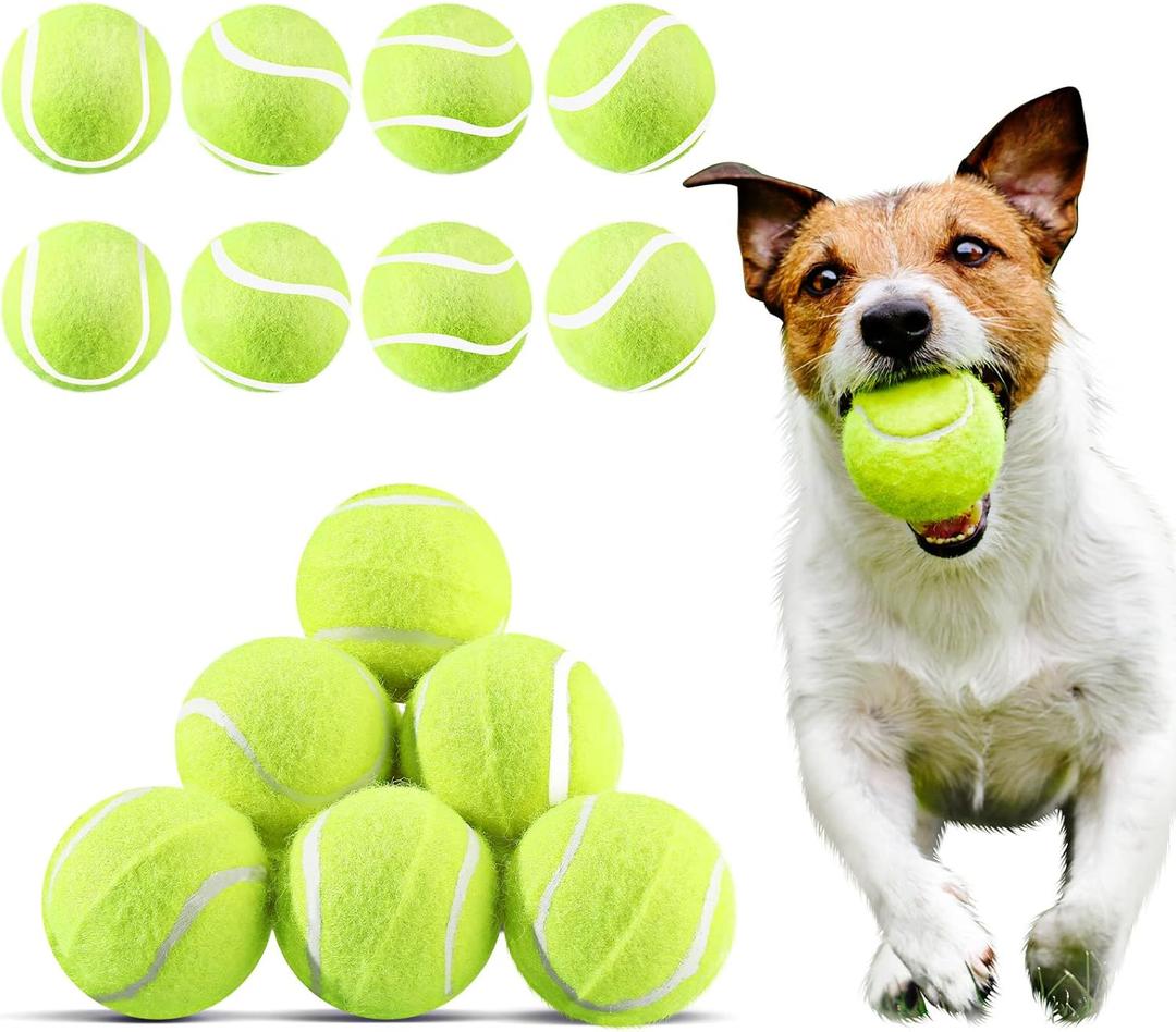 Hanaive 20 Pieces Dog Tennis Balls 2 Inch Mini Tennis Balls for Small Dog Pet Fetching Toy Rubber Felt Training Toys for Puppy Pet Playing Exercise and Practice(Yellow)