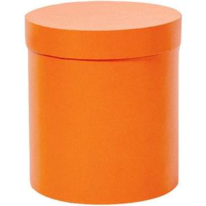 Round Box for Flower Packaging Luxury Paper Cardbord Boxes with Lids for Valentine's Day Wedding DIY decoration Jewelry Storage Accessories (Orange)