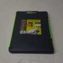 Dexas Legal Size XL Slimcase 2 Storage Clipboard, Gray with Green Clip, 15.5" x 10.5"