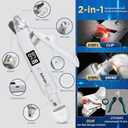 2-in-1 Dog & Cat Nail Clipper and Grinder with LED Light, Low-Noise Electric Pet Nail Trimmer, Safety Lock & Nail Catcher, USB-C Rechargeable, 3 Grinding Ports for Small Medium Large Pets