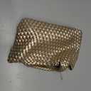 OUYGZOU Woven Tote Bag for Women with Coin Purse, Foldable Chain Small Crossbody Handbags, Fashion Shoulder Bag, Hobo Satchel (Champagne Gold)