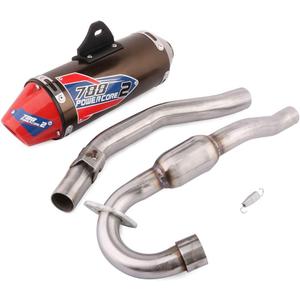 JFG RACING Full Slip On Exhaust Muffler - Complete Exhaust System For For CRF230F 2003 2004 2005 2006 2007 2008 2009 2010 2011 2012 2013, Titanium