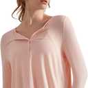 Long Sleeve Workout Shirts for Women V Neck Elastic Oversize Pullover Yoga Gym Tops Quick Dry Hiking Athletic Running Shirts (Pink, S)