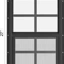 2 Pack Shed Windows 18" W x 27" H Flush Mount, Black Household Windows for Playhouses, Barns, Chicken Coop