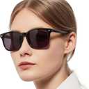 MARE AZZURO Sunglasses Readers for Women 50 75 100 125 150 175 200 225 250 275 300 325 350 375 400 (Black, 1.25)