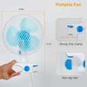 KOCASO Oscillating Clip-on Fan, 8.6" Portable Quiet Fan w/ 2-Speed, Sturdy Clamp, 90 Adjustable Tilt, Auto Rotation, Ideal for Office,