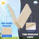 Basic Beyond Chaise Lounge Cushions Outdoor, 3-Layer Waterproof Outdoor Furniture Cushions with Removable Cover and 4 Ties, 72"x21"x3" Patio Lounge Chair Cushions for Outdoor Furniture, Beige