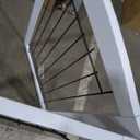 ZJSF Freestanding Foldable Dog Gate - Extra Wide White Puppy Gate for Stairs & Doorways - Tall 4 Panels Wooden Pet Fence