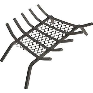 Rocky Mountain Goods Large 27-inch Fireplace Grate with Ember Retainer - 1/2 Heavy Duty Cast Iron - Heat Treated for Hottest Fires - Retainer for Cleaner More efficient fire - Heavy Duty Welds