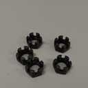 5Pcs M16 x 1.5mm Pitch Hex Slotted Castle Nut,Grade 4.8 Carbon Steel Hexagon Castle Nuts for Wheel Bearings,Mechanical Equipment,Black