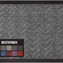GORILLA GRIP All-Season WeatherMax Doormat, 72x24, Durable Natural Rubber, Stain and Fade Resistant, Low Profile, Indoor Outdoor Door Mats, Easy Clean Patio Entrance Mat, Steel Chevron