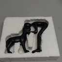 Black Human and Dog Statue Decoration, Cute Pet Sculpture Home Decor Tabletop Ornament Office Living Room Bedroom Home, for Dog Lovers Friends Family Decoration