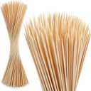 120 PCS Bamboo Marshmallow Roasting Sticks, SMores Skewers for Fire Pit, Extra Long 30 Inch Heavy Duty 5mm Thick Wooden SMores Sticks for Open Fire Pits Roaster Barbecue Hot Dog Camping Kebab Sausage