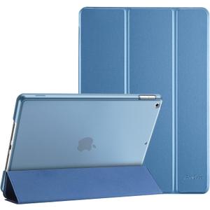 ProCase for iPad 9th/ 8th/ 7th Generation Case 10.2 Inch (2021/2020/2019 Release), 10.2 iPad Case 9th/ 8th/ 7th Gen Cover, Slim Smart Cover with Translucent Hard Shell Back -Blue