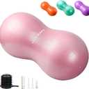 INPANY Peanut Ball - Anti Burst Exercise Ball for Labor Birthing, Physical Therapy for Kids, Core Strength, Flexible Seating, Home & Gym Fintness, Sensory Chair Wiggle Seat for Boys and Girls (Pink)