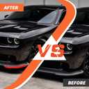 Front Bumper Lip Splitter Protector Cover Compatible with 2015-2023 Dodge Challenger SRT, SRT Hellcat, SRT 392, Scat Pack(Red)