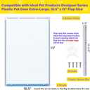 Dog Door Replacement Flaps - Extra Large Measures 10.5" x 15", Doggie Door Flap Compatible with Ideal Pet Products Designer Series Pet Door- Replacement Flap, Less Shrinkage, Weather Resistant