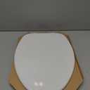 CHURCH Toilet Seat, Easy Clean Hinges Release for Deep Cleans, Durable Enameled Wood Seat, Elongated, White