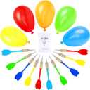 LovesTown Carnival Games Darts, 500Pcs Circus Decorations, Christmas Balloons, Water Balloons with 10Pcs Darts for Carnival Party Supplies (Multicolor)