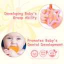 2 x Baby Toys 0-6 Months,Infant Musical Sensory Stuffed Animal with Squeaker,Rattle,Crinkle Wings,Teether & Hanging Ring,Tummy Time Toy for Newborn 0-3-6-12 Months Boys & Girls Gift,Butterfly,Pink