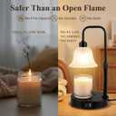DomeStar Flower Candle Warmer Lamp, Adjustable Height Wax Melting Unique Lamp with Timer & Dimmer, Vintage Bedroom Decor for Scented Jar Candles - Ideal for Housewarming Birthday Valentine's Day Gifts